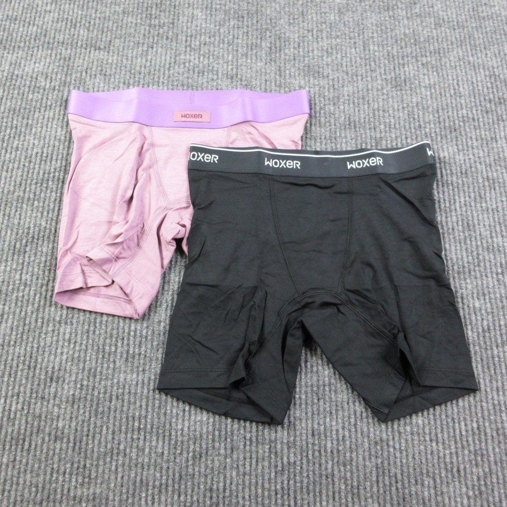 Woxer Boxer Briefs Womens S Modal Multicolor 2 Pack Baller Lilac Black NWT
